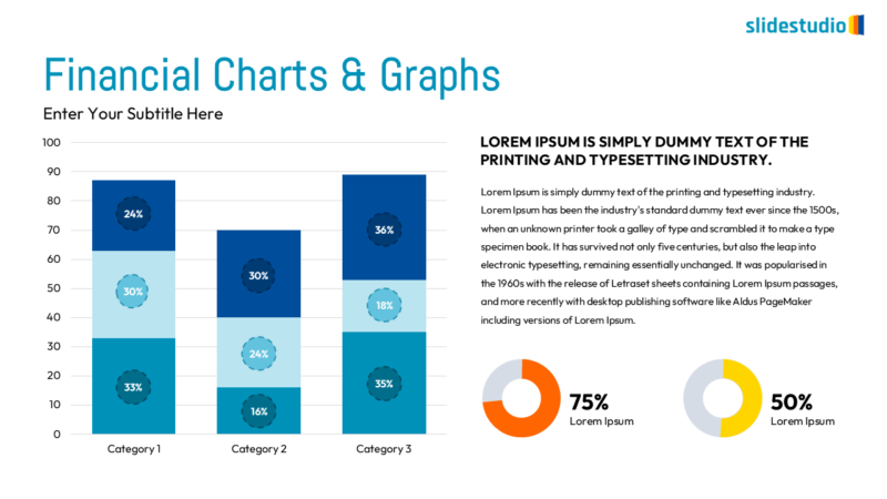 Financial Charts & Graphs Slide Design