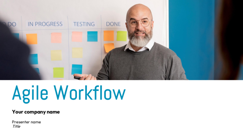 Agile Workflow Project Presentation Template Design