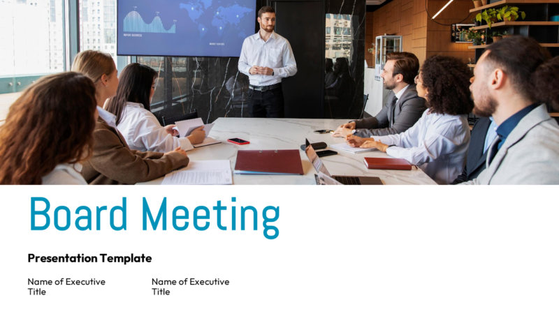 Board Meeting Template Presentation Template Design