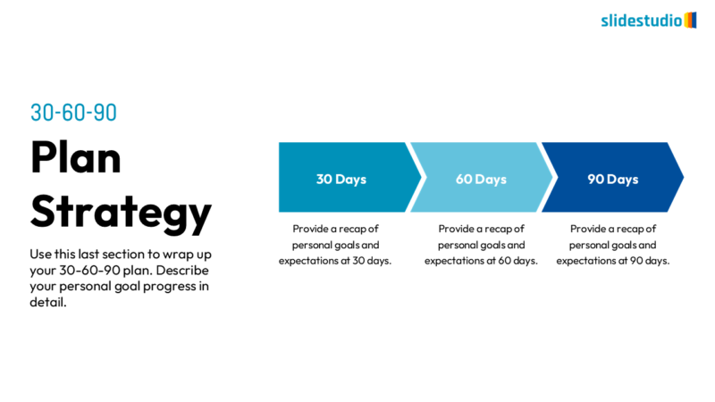 30-60-90 Plan Strategy Slide Design
