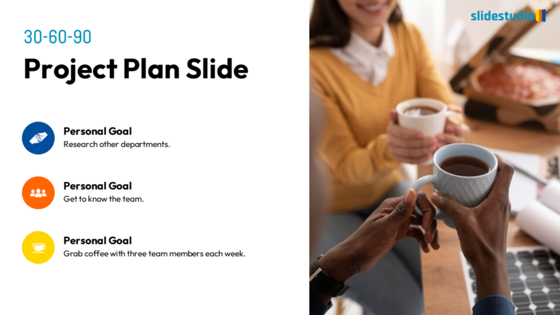 30-60-90 Project Plan Slide