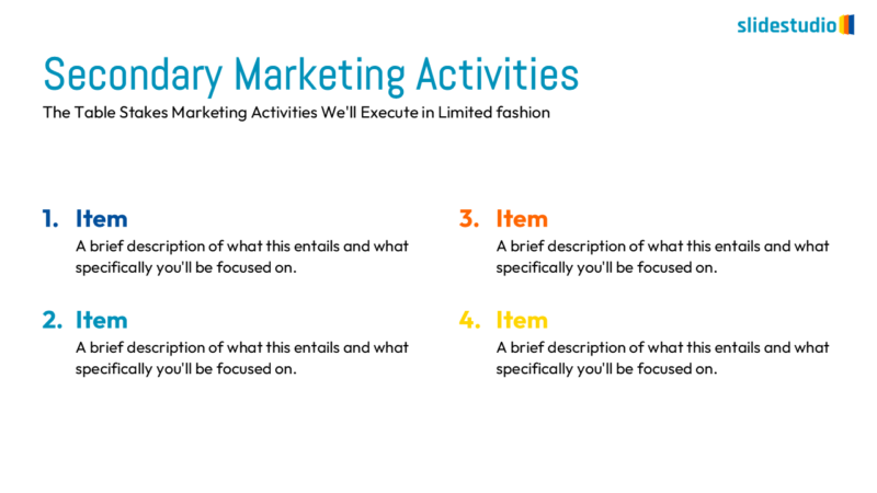 Annual Marketing Hub Slide Design