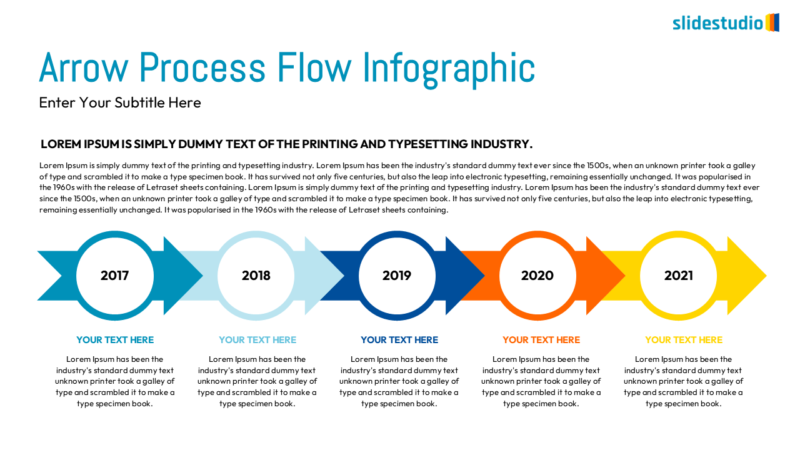 Arrow Process Flow Infographic Slide Design