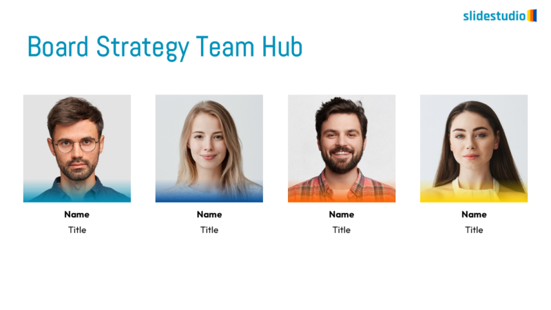 Board Strategy Team Hub Slide Design