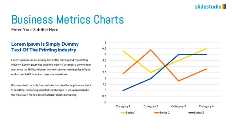 Business Metrics Charts Slide Design