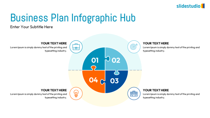 Business Plan Infographic Hub Slide Design