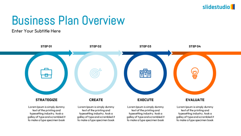 Business Plan Overview Infographic Slide Design