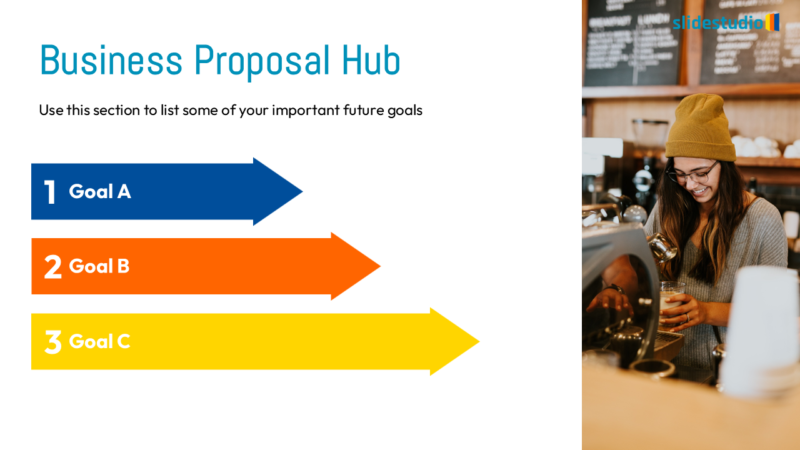 Business Proposal Goals Slide Design