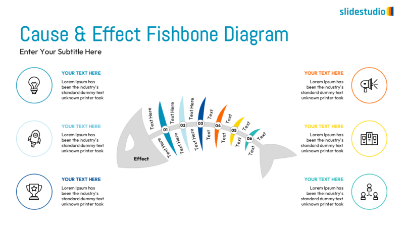Cause & Effect Fishbone Diagram Slide Design