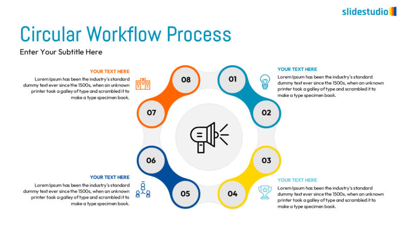 Circular Workflow Process Slide Design