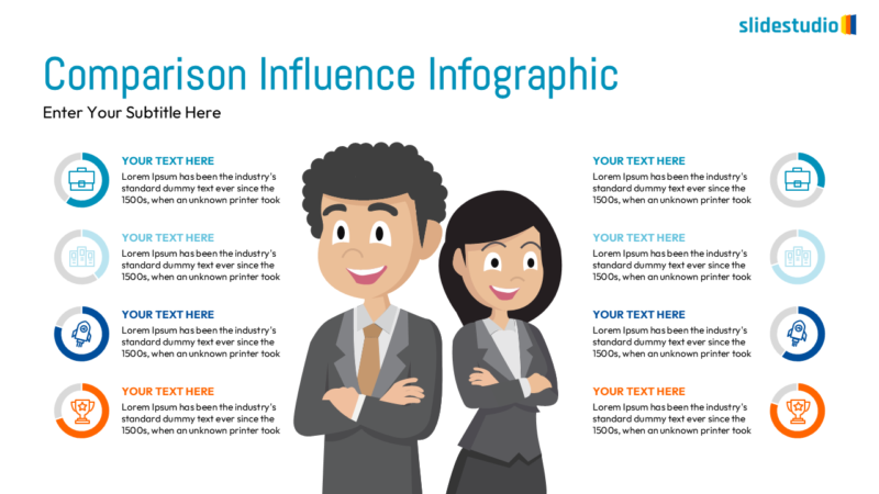 Comparison Influence Infographic Slide Design