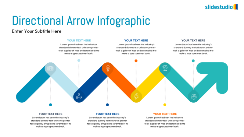 Directional Arrow Infographic Slide Design