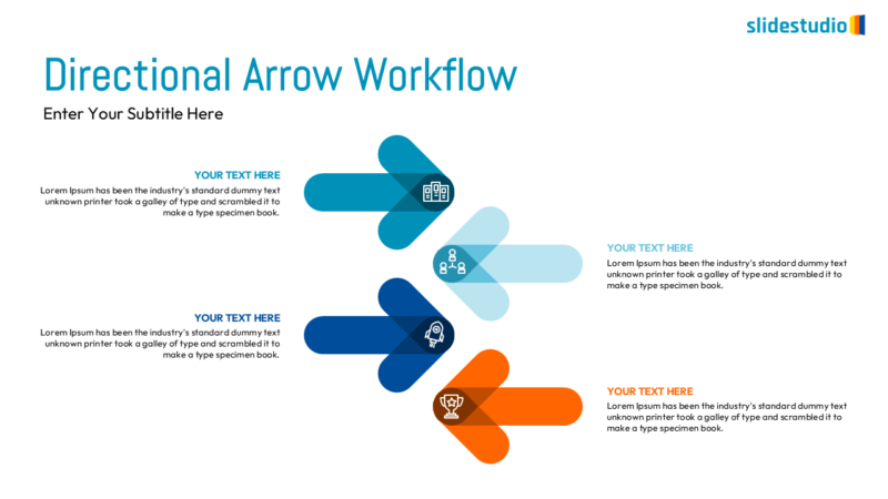 Directional Arrow Workflow Slide Design