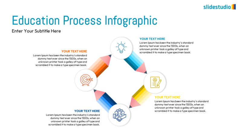 Education Process Infographic Slide Design