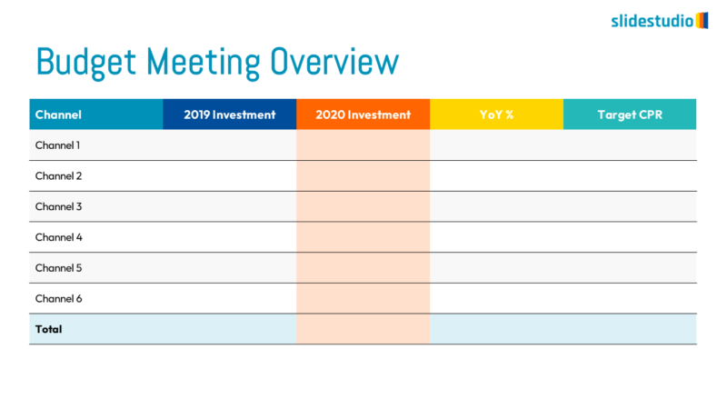 Executive Board Meeting Overview Slide Design