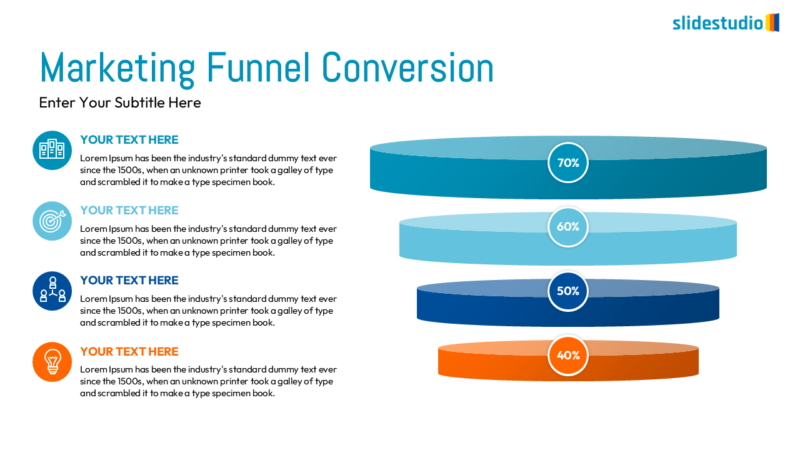 Marketing Funnel Conversion Slide Design