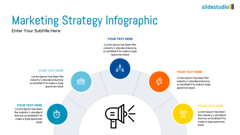 Marketing Strategy Arc Infographic Slide Design