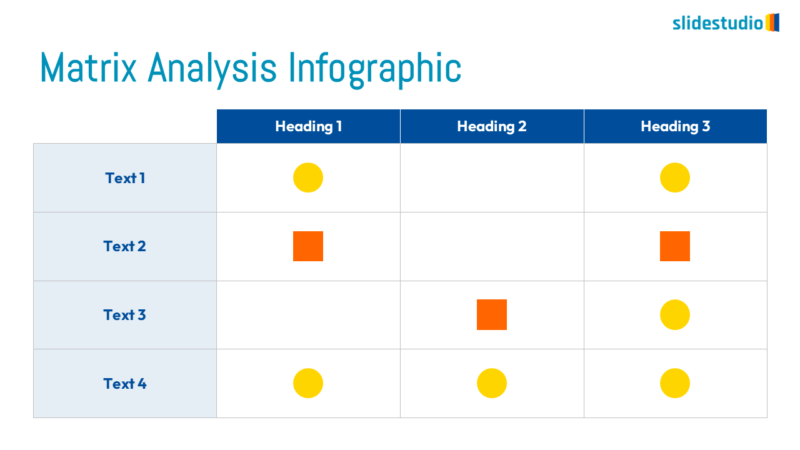 Matrix Analysis Infographic Slide Design