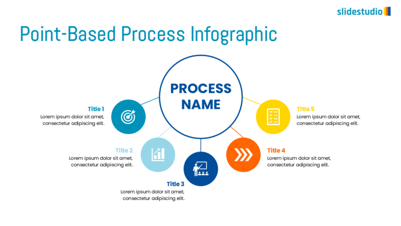 Point-Based Process Infographic Slide Design