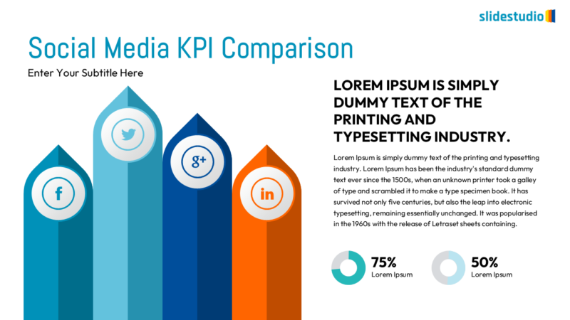 Social Media KPI Comparison Slide Design