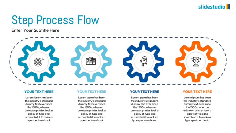 Step Process Flow Slide Design