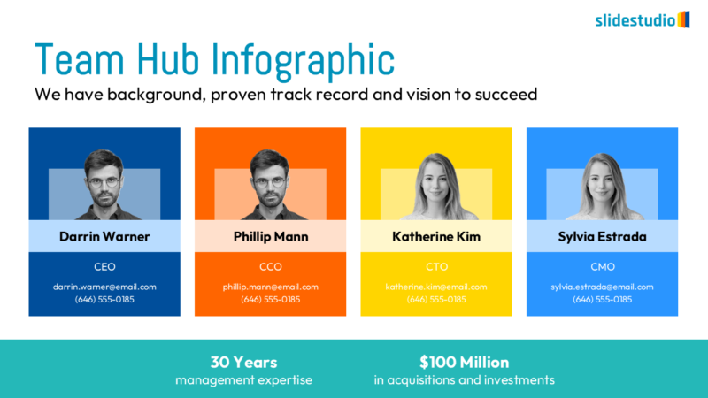 Team Hub Infographic Slide Design