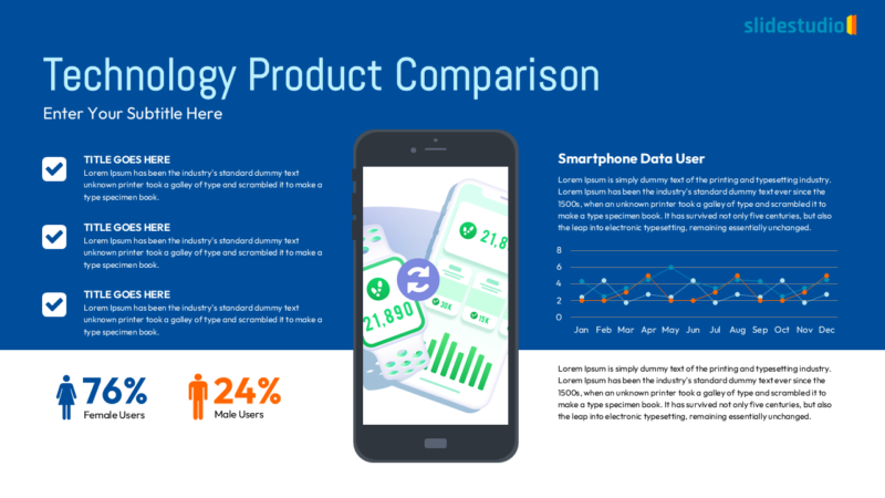 Technology Product Comparison Slide Design