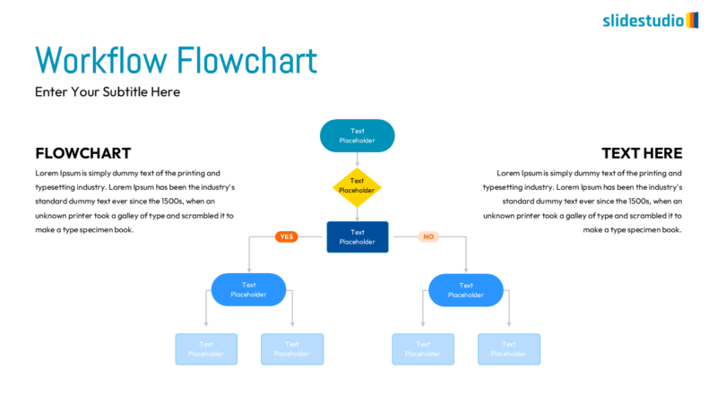 Workflow Flowchart Infographic Slide Design
